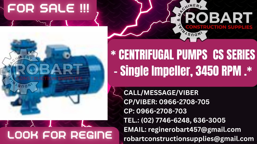 * CENTRIFUGAL PUMPS CS SERIES - Single Impeller, 3450 RPM ...