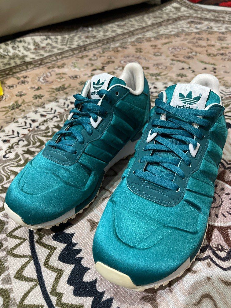 Adidas zx 700 green satin edition Women s Fashion Footwear Sneakers on Carousell