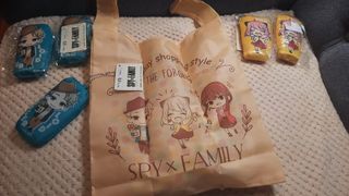 Anime shopping bag/lunch bag,foldable with cover 10x11"
