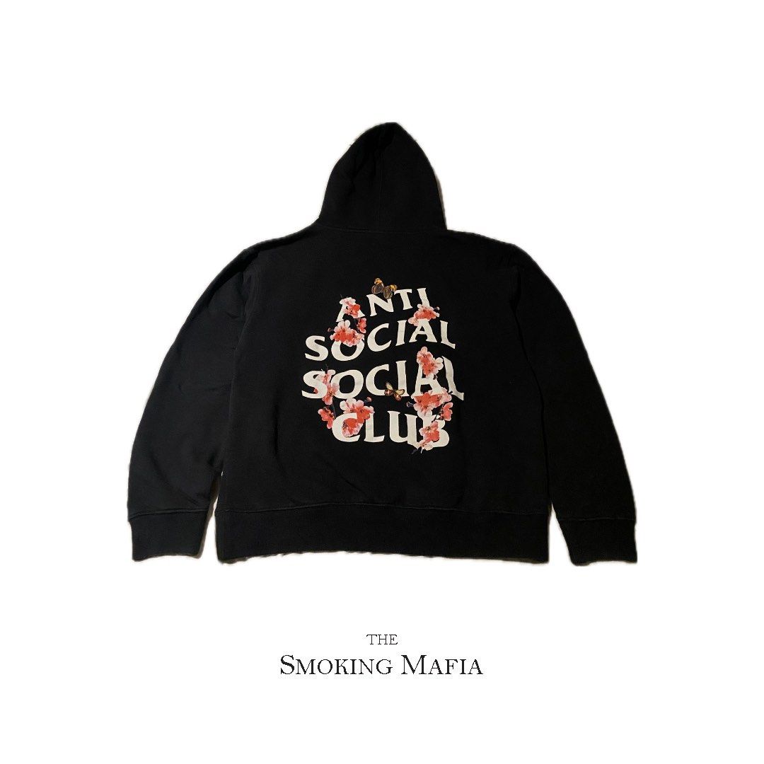 Anti Social Social Club Flower Hoodie Women s Fashion Coats Jackets and Outerwear on Carousell