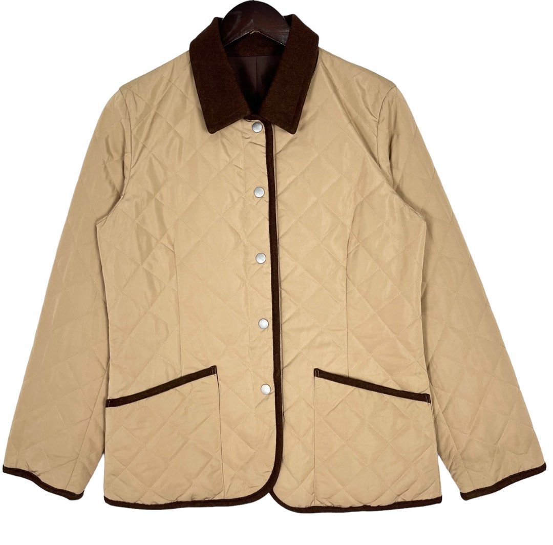 Aquascutum Reversible Quilted Women Jacket Made in Japan