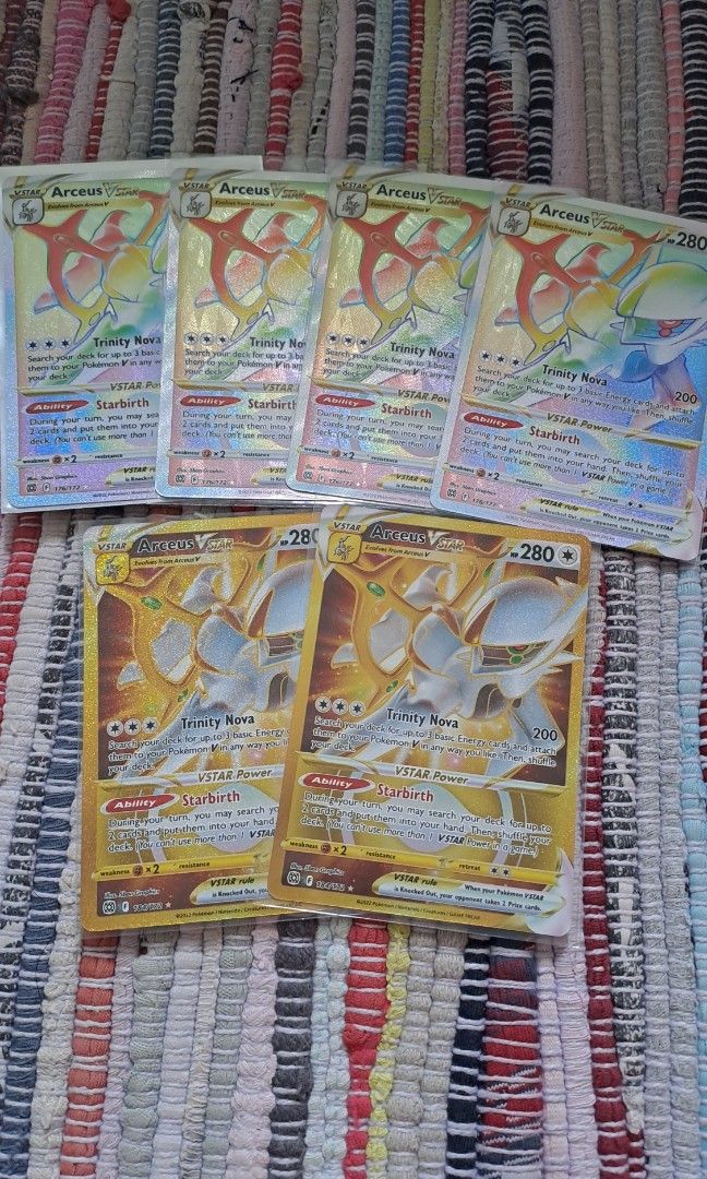 Arceus Vstar Gold Rainbow Brilliant Stars Pokemon Pokmon Cards, Hobbies &  Toys, Toys & Games on Carousell