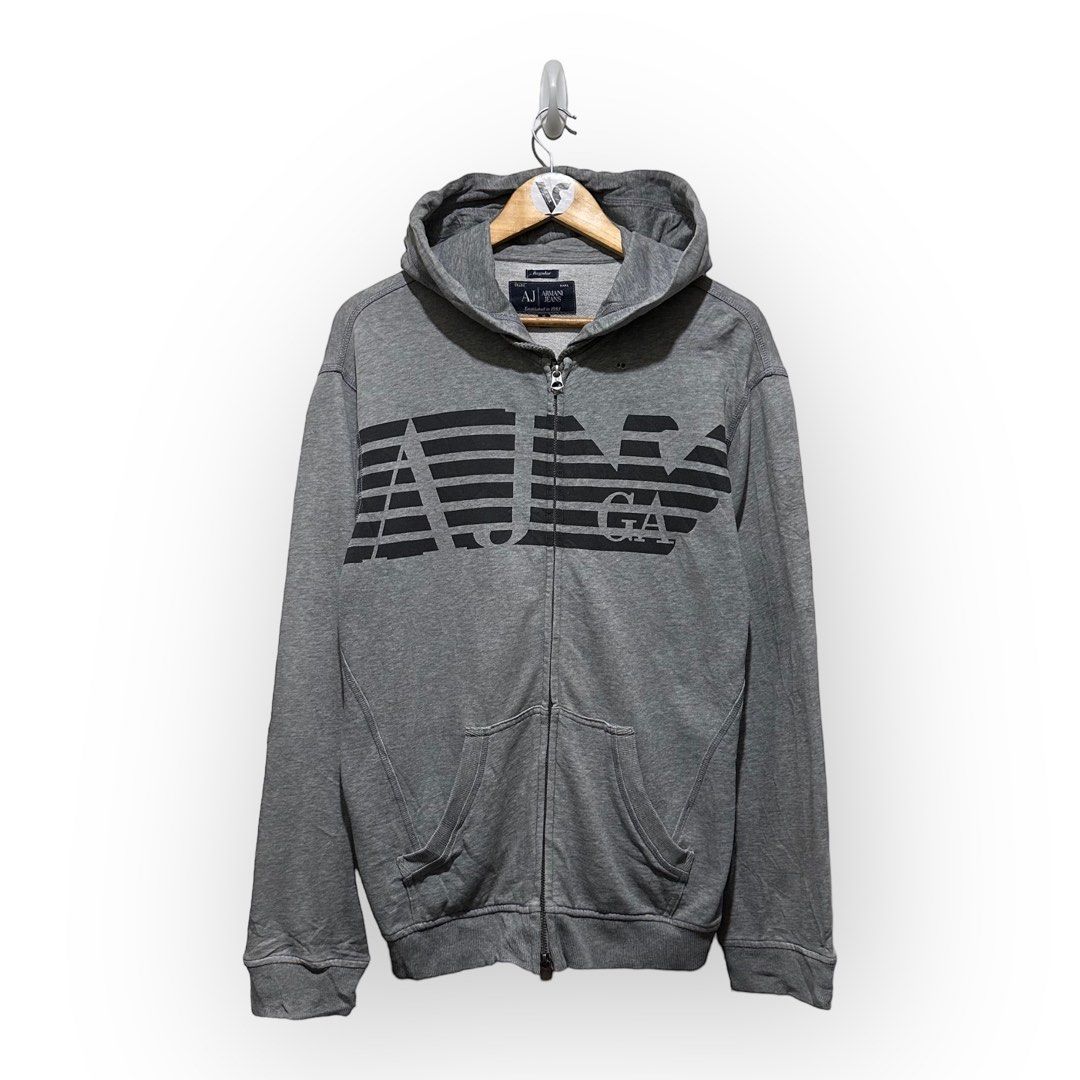 Armani Jeans Zip Gray Hoodie
