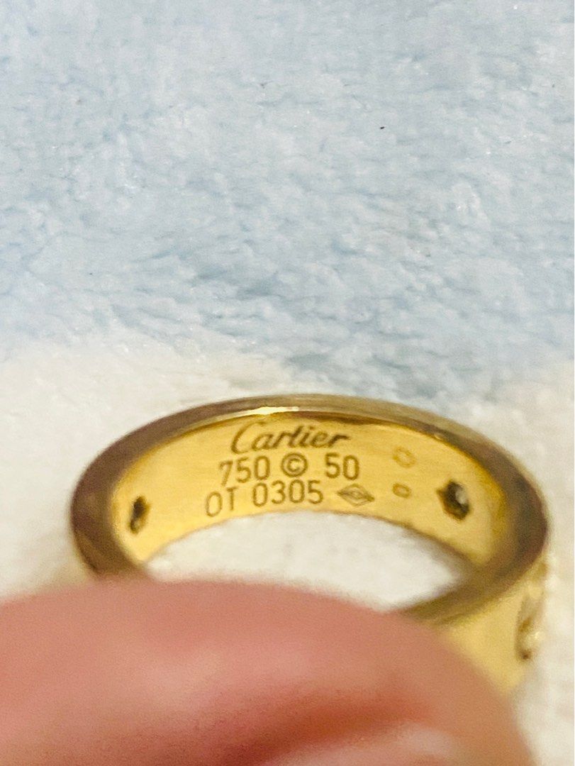 Auth CARTIER LOVE 3 diamonds size 50 Women s Fashion Jewelry Organizers Rings on Carousell