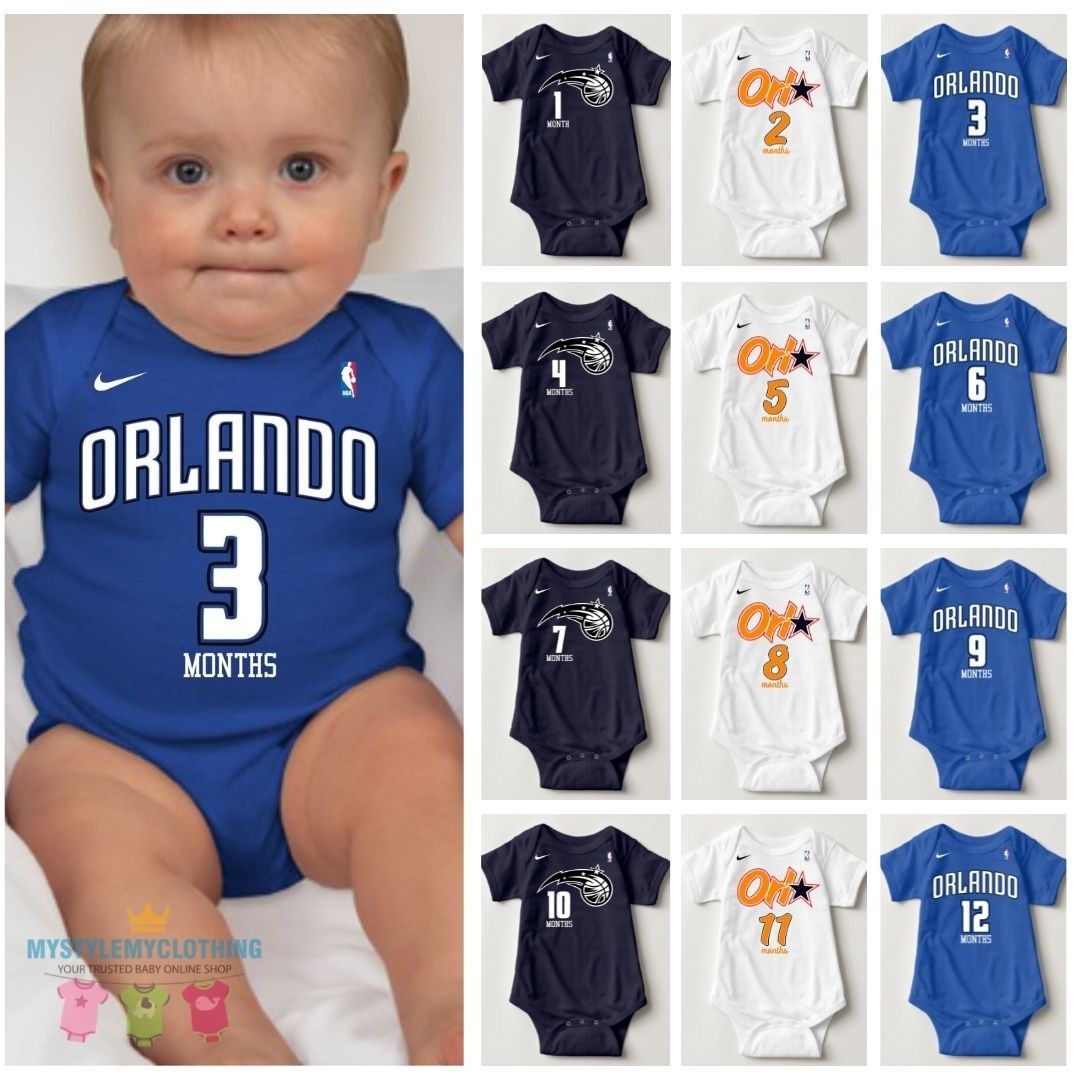 Baby Monthly Onesies Basketball Jersey Orlando Magic Babies Kids Babies Kids Fashion on Carousell