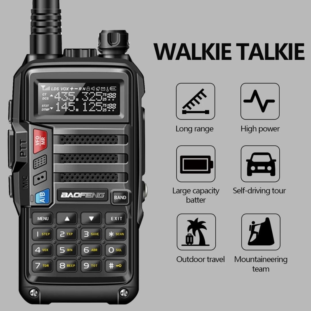 Baofeng UV-5RH 10W Walkie Talkie long Range Wireless Copy Frequency Ham  Radio 5R