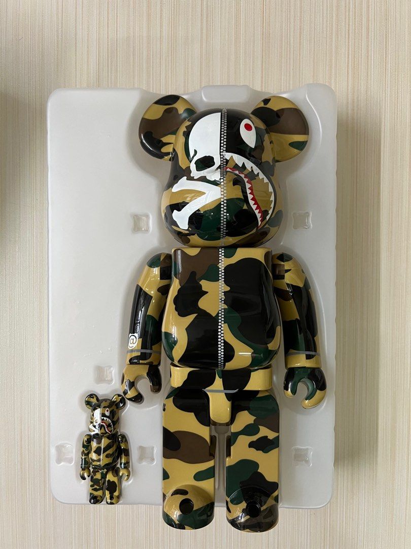 Bearbrick mastermind vs bape 100% 400% yellow camo be@rbrick 