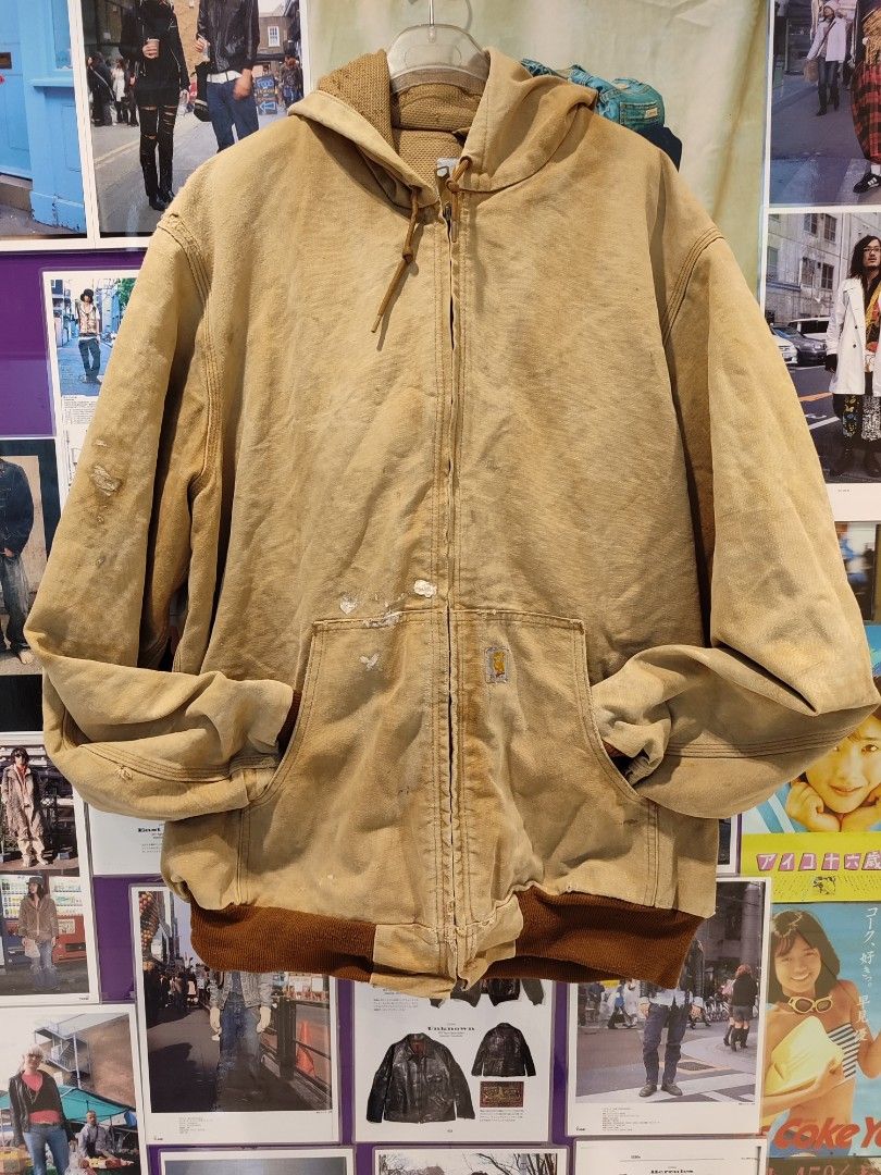 Distressed carhartt jacket new arrivals