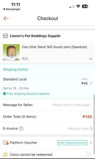 Cat Litter Hamster Sand Kusot Pino (Sawdust) 4KG