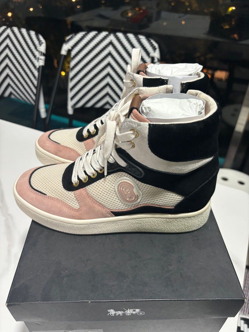 Coach High Cut Track Shoes Luxury Sneakers Footwear on Carousell