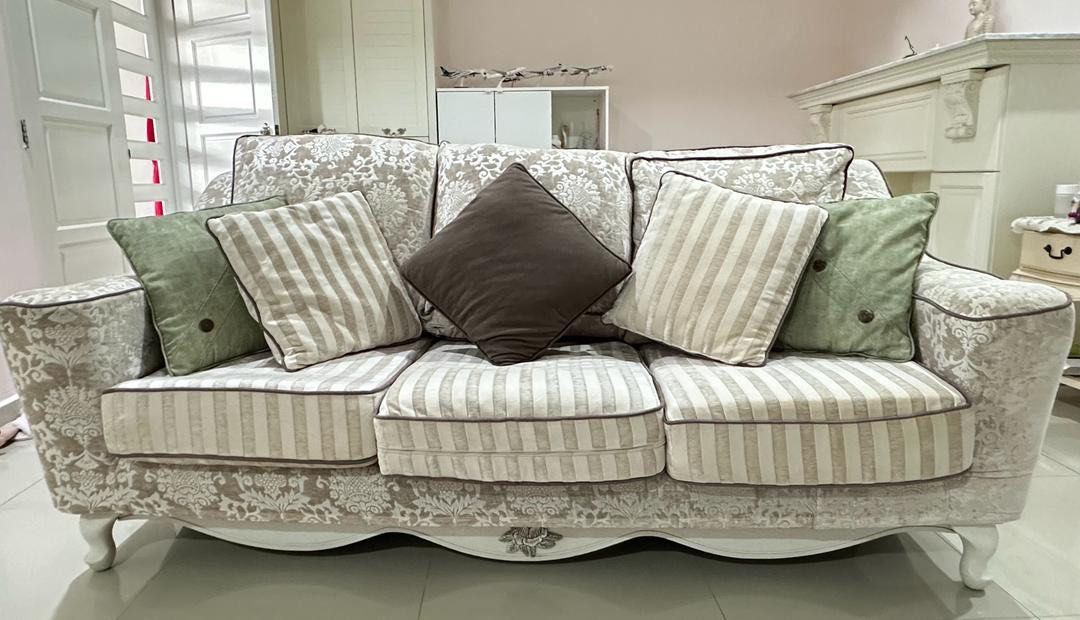 Country style Vintage style Solid Wood 2 3 seaters with 5