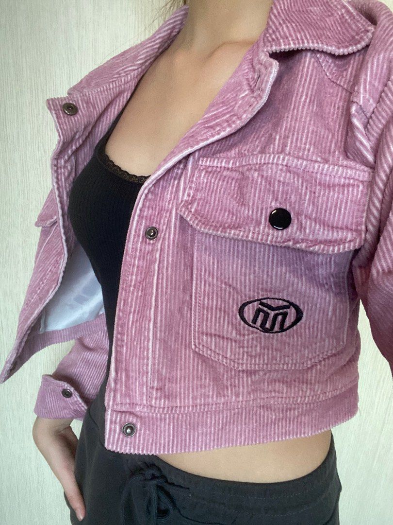 Purple corduroy jacket womens sale