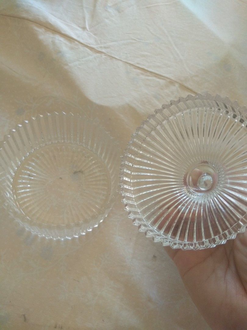 Crystal Glassware with cover (Category: Vases & Decorative Bowls) located in San Juan City. Submitted by gawed (Listing ID 1289226567, Image 2). Description: Ompass Crystal Glassware with cover. never used and in good condition. sf c/o buyer bpi gcash.