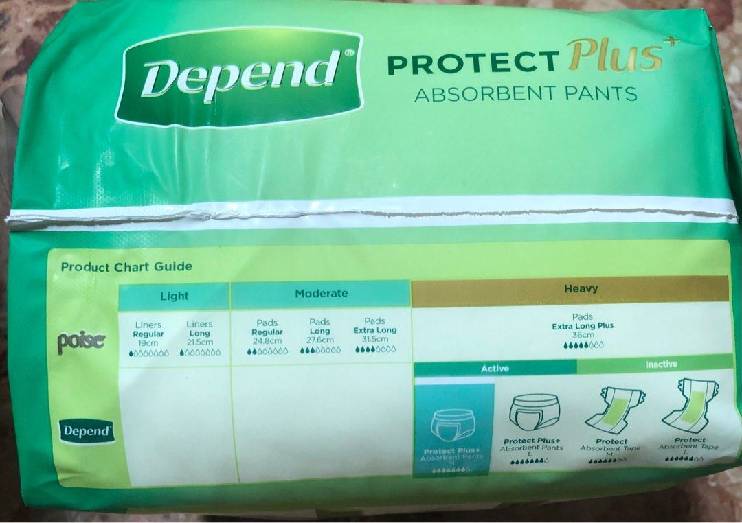 Diaper Pants  Depend Protect Plus Absorbent