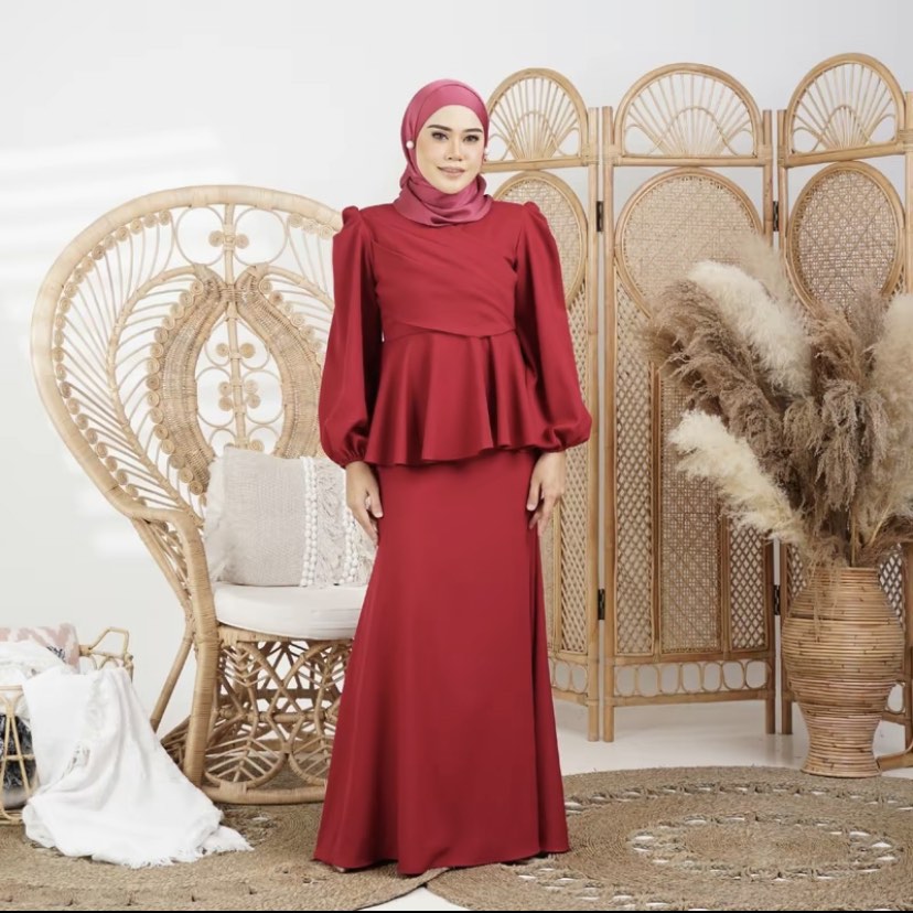 Peplum maroon discount