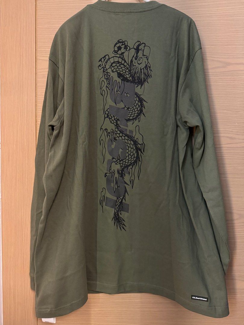 FCRB DRAGON TEAM L/S TEE, 男裝, 上身及套裝, T-shirt、恤衫、有領衫