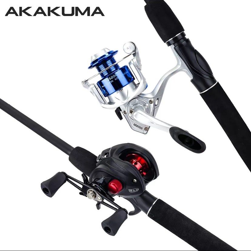 Casting Rod Reel Combos 1.8M /2.1m Right or Left Hand 4 Pieces
