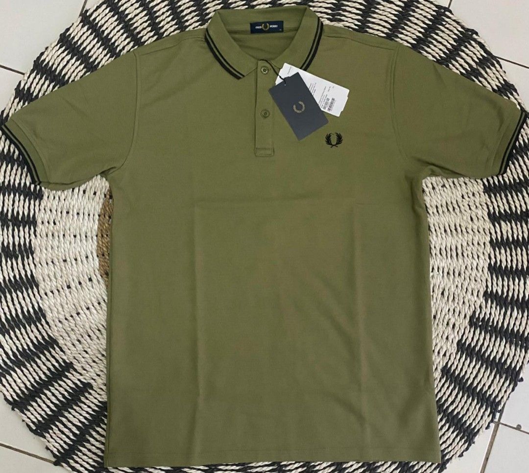 T-shirt Homme Fred Perry Orange Moyen – Coton Jersey – Taille M – Occasion Très Bon état