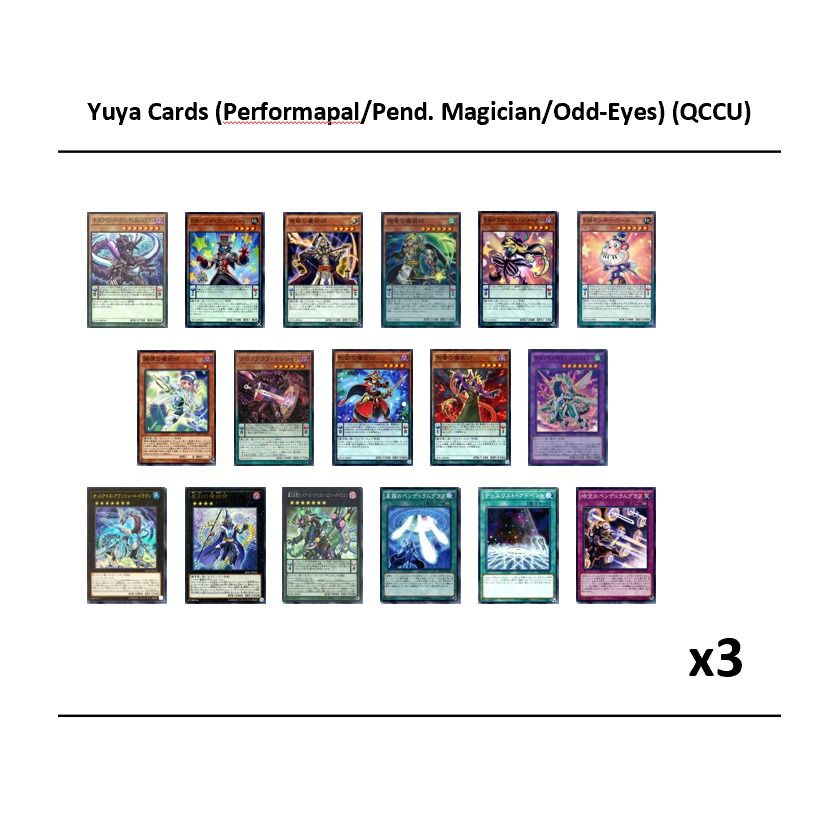 FULL SET] Yuya Cards (Performapal/Odd-Eyes) Yugioh (QCCU), Hobbies & Toys,  Toys & Games on Carousell
