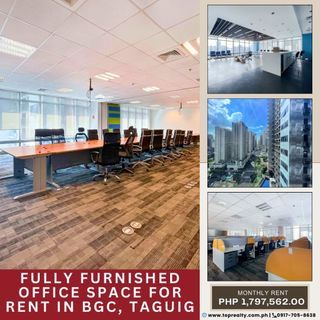 Fully Furnished Office Space for Rent in BGC, Fort Bonifacio Global City, Taguig along 26th St.