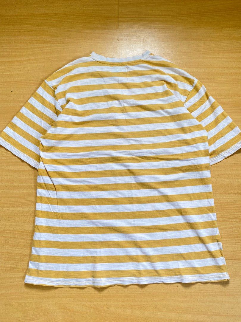 Guess Striped Yellow For mens Men s Fashion Tops Sets Tshirts Polo Shirts on Carousell