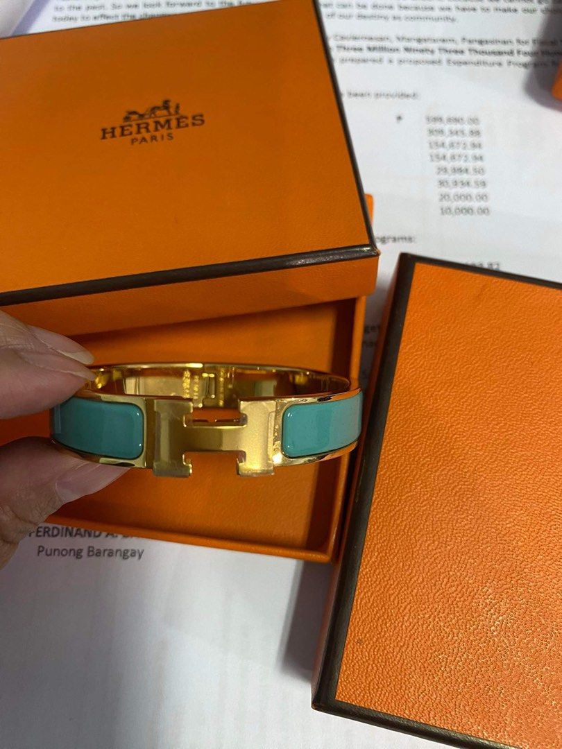Hermes Clic H Bracelet PM Size Tiffany Blue (Category: Luxury Accessories) located in Makati City. Submitted by andeng28 (Listing ID 1289056902, Image 1). Description: Hermes Clic H Bracelet Tiffany Blue: Brandnew. With Box inclusion. .