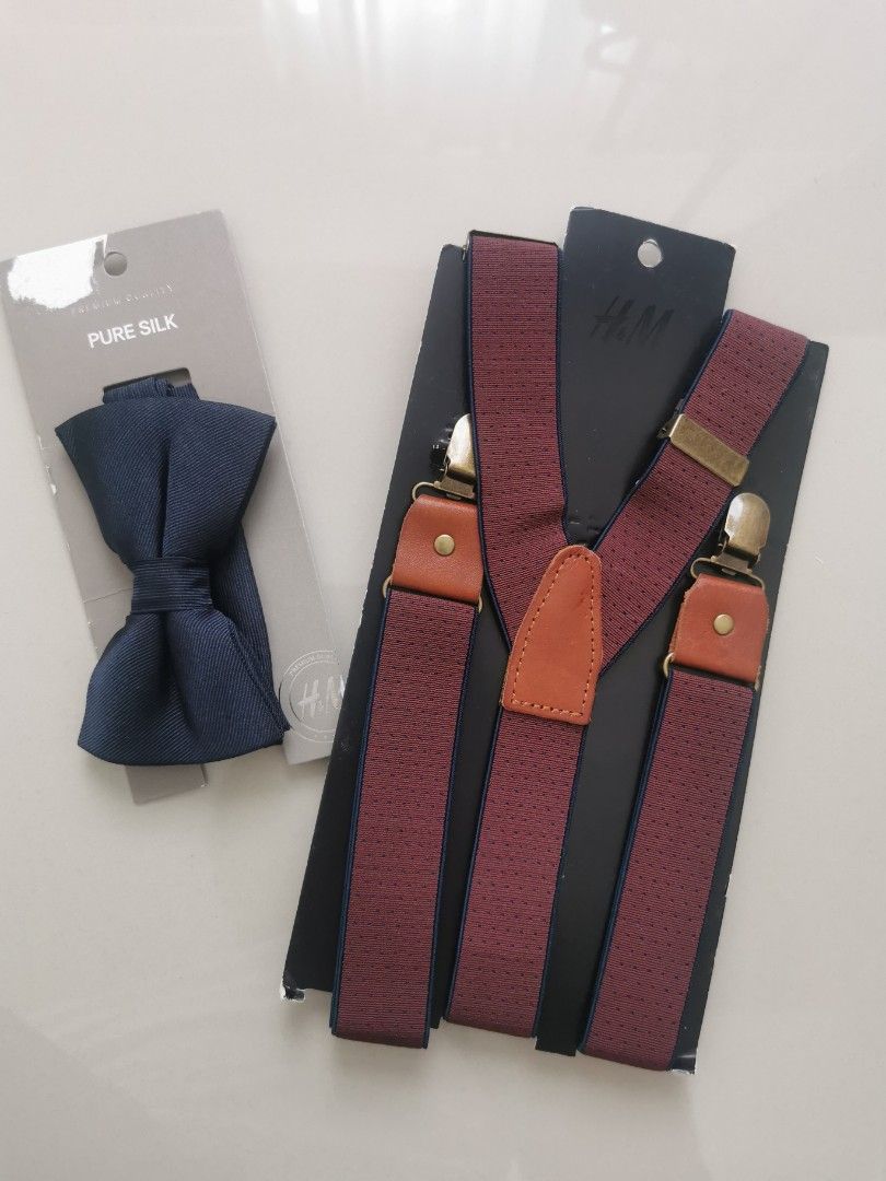 H M Suspender and Bow Tie Men s Fashion Watches Accessories Ties on Carousell