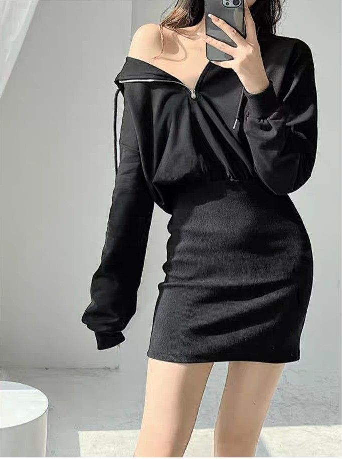 bandage bodycon mini dress Heidi Black Mini Dress main image 1