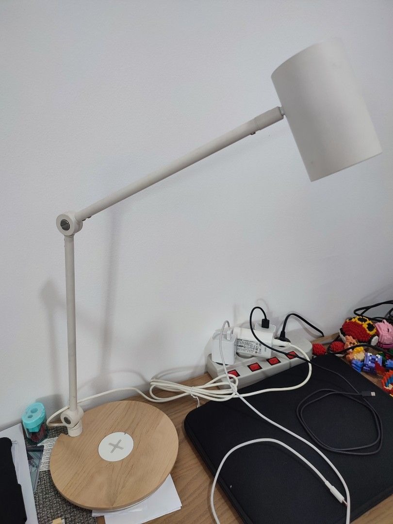 Ikea Riggad Desk Lamp Wireless Charging Furniture Home Living Lighting Fans Lighting on Carousell