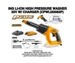 ING LI-ION HIGH PRESSURE WASHER 20V W/ CHARGER (CPWLI20082P)