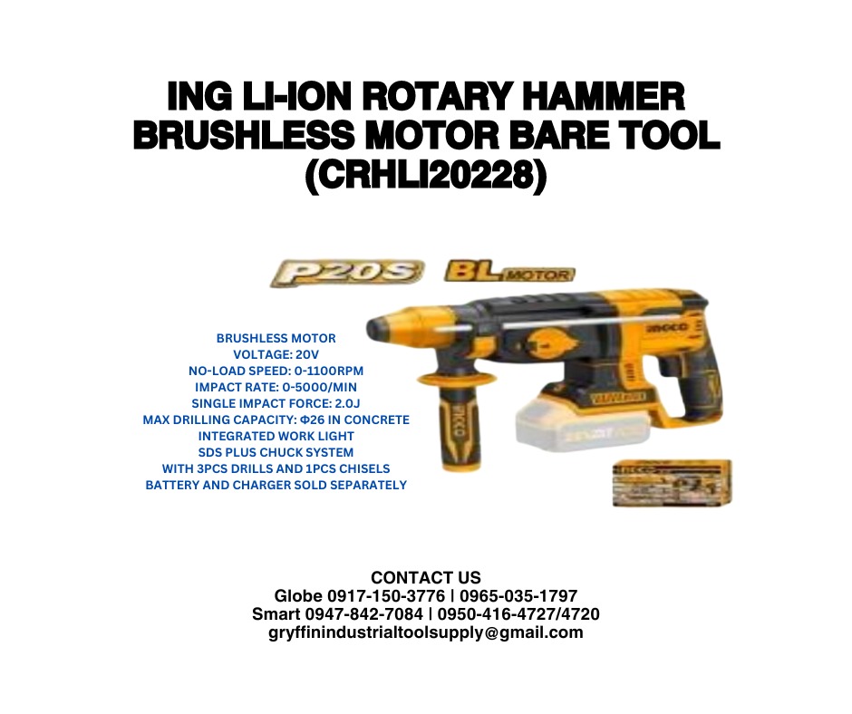 ING LI-ION ROTARY HAMMER BRUSHLESS MOTOR BARE TOOL (CRHLI20228 ...