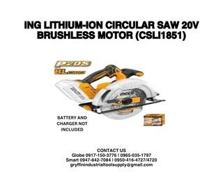 ING LITHIUM-ION CIRCULAR SAW 20V BRUSHLESS MOTOR (CSLI1851)