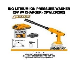 ING LITHIUM-ION PRESSURE WASHER 20V W/ CHARGER (CPWLI20282)