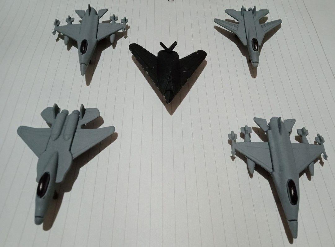 Jet Fighters Set (Category: Action & Battle Toys) located in Quezon City. Submitted by senseirokyudan (Listing ID 1289116489, Image 1). Description: Jet Fighters Set For sale At 1K Note: set sale only Kindly PM Me for more Details Thank You And God Bless!.