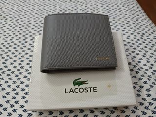 LACOSTE GREY BIFOLD COIN WALLET