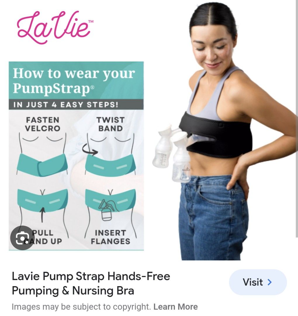 Lavie pump strap hands-free black, Babies & Kids, Nursing & Feeding,  Breastfeeding & Bottle Feeding on Carousell