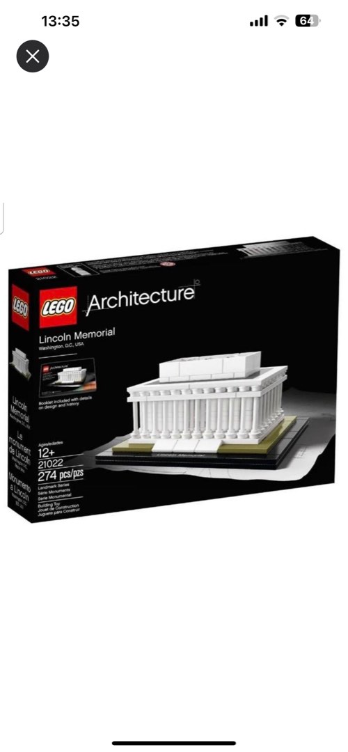  LEGO Architecture 21022 - Lincoln Memorial : LEGO: Toys & Games