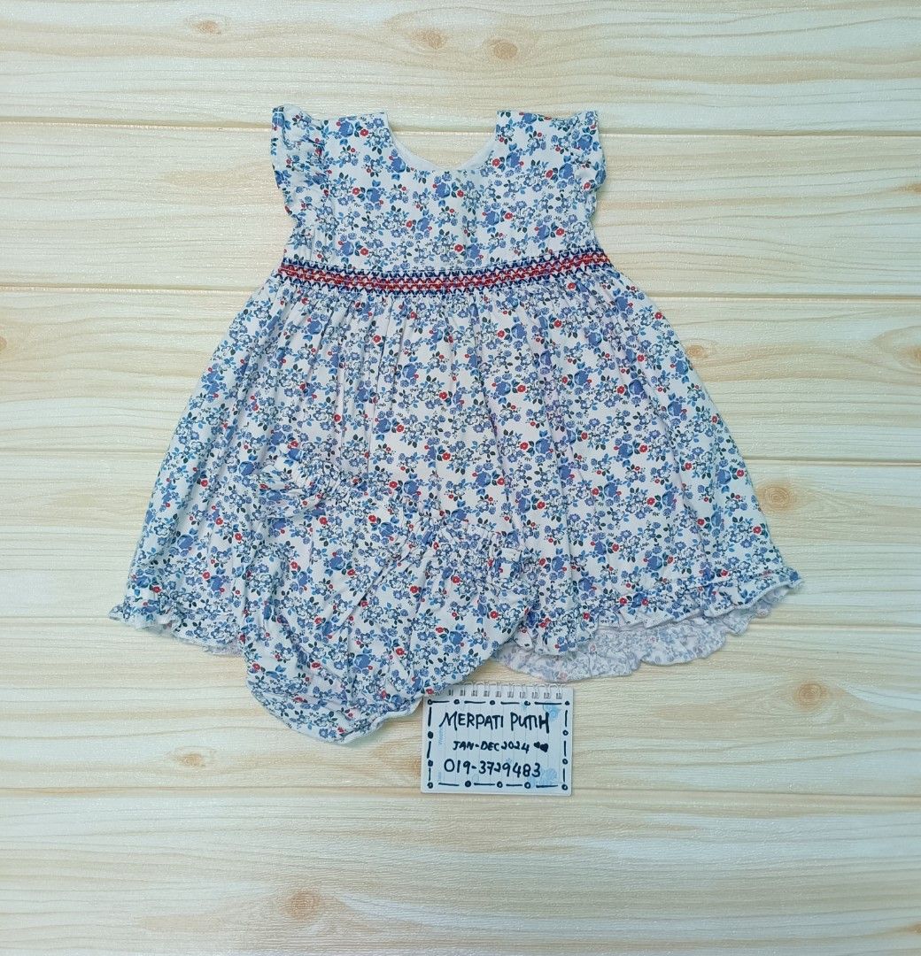 Matalan Smocked Baby Dress With Knickers, Babies & Kids, Babies & Kids  Fashion on Carousell