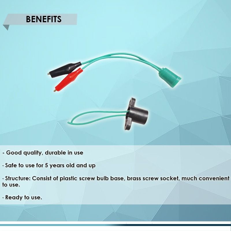 MINI BULB HOLDER E-10 PLASTIC SOCKET with WIRE (1-PC per ORDER), BEST FOR DIY SCHOOL PROJECT (Category: Electrical, Adaptors & Sockets) located in Quezon City. Submitted by besteinpc (Listing ID 1288797885, Image 3). Description: MINI BULB HOLDER E-10 PLASTIC SOCKET with WIRE (1-PC per ORDER), BEST FOR DIY SCHOOL PROJECT FEATURES: VARIATION: 👉1. OPEN WIRE MOUNTABLE 👉2. ALLIGATOR TEST CLIP 👉Wire Type: Stranded wire 👉#22-AWG 👉1-PAIR 👉Red (+) 