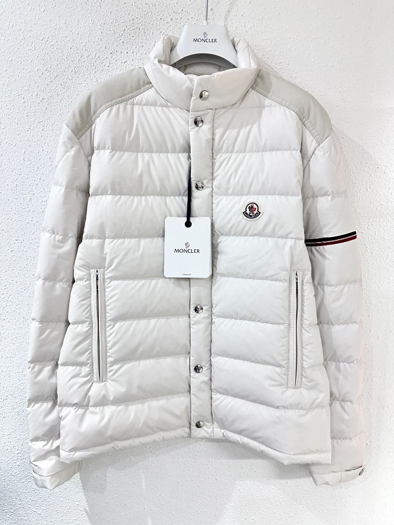 Moncler white jacket men sales