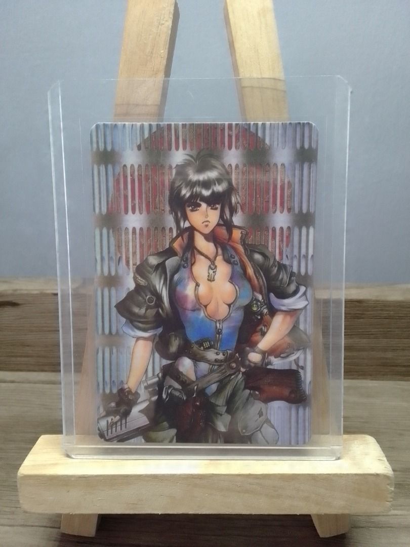 MOTOKO KUSANAGI GHOST IN THE SHELL CARD W/ LOADER - CUSTOM (Category: Raw Singles) located in Mandaluyong City. Submitted by neko.neko21 (Listing ID 1289113841, Image 1). Description: SIZE : 58mm x 83mm x 1mm - FORMAT : Custom-made art card REMARK : - Same scale and thickness to a Japanese Collectible Card (Carddass). - Back to back print. - Smooth front texture. - Matte back texture. - Non-cardboard medium. - Hi-res and clear images. - With topl