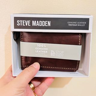 NEW Steve Madden Men's RFID Trifold Wallet with Id Window from US (brown)