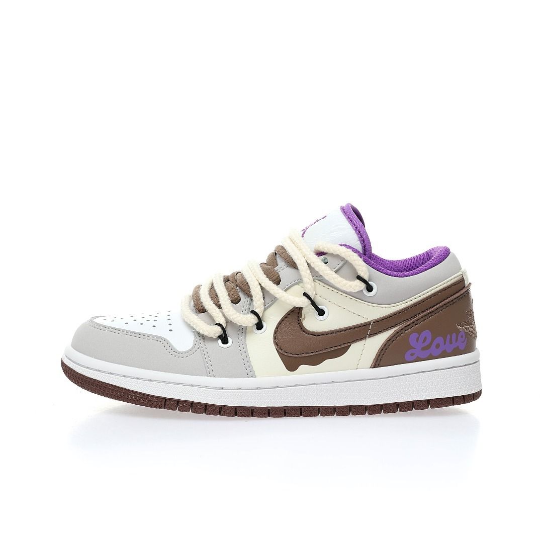 Purple and gray discount jordans