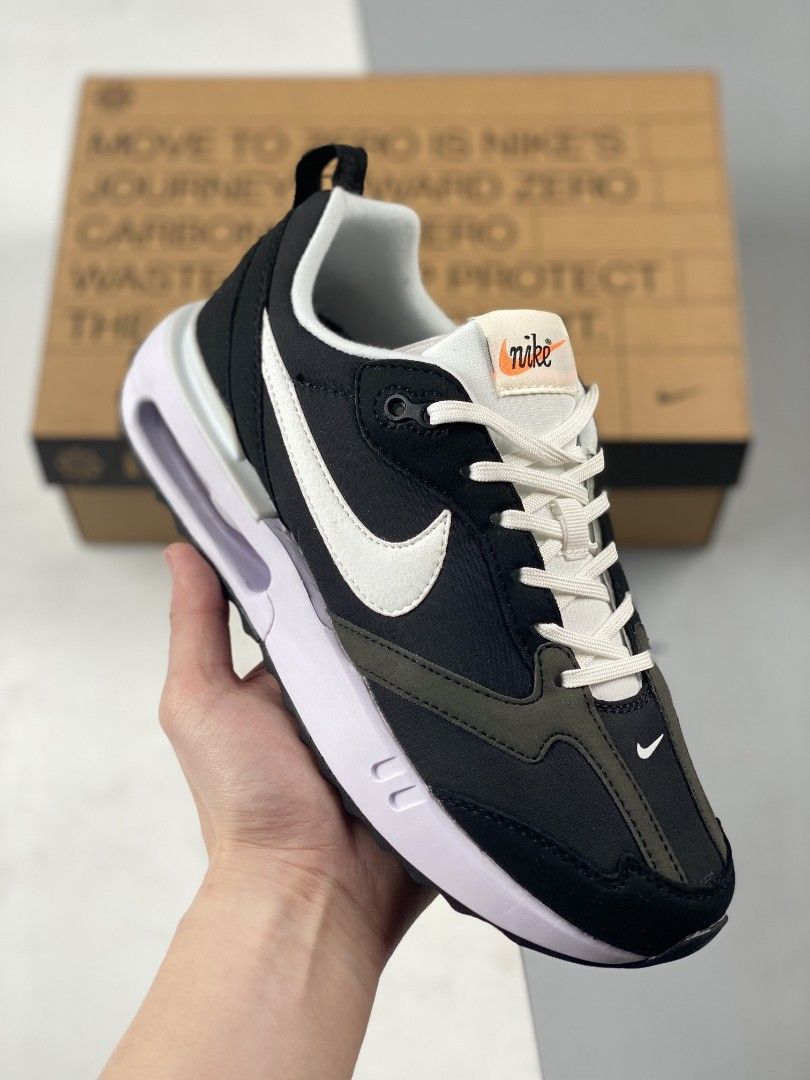 Air black top and white shoes