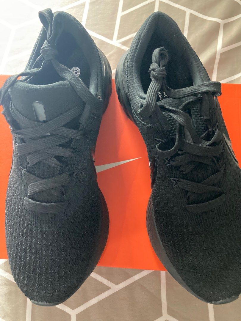 Nike React Infinity Run FK3 (Category: Sneakers) located in Quezon City. Submitted by hfa79 (Listing ID 1289074511, Image 3). Description: Men's Nike Flyknit 3 Triple Black Size 9 US With Original Box SRP ₱ 8,095 Bought at Olympic Village Glorietta .