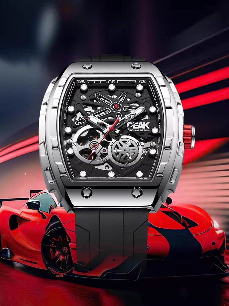 Official Peak sports watch men s authentic top ten famous brand barrel shaped mechanical watch men s