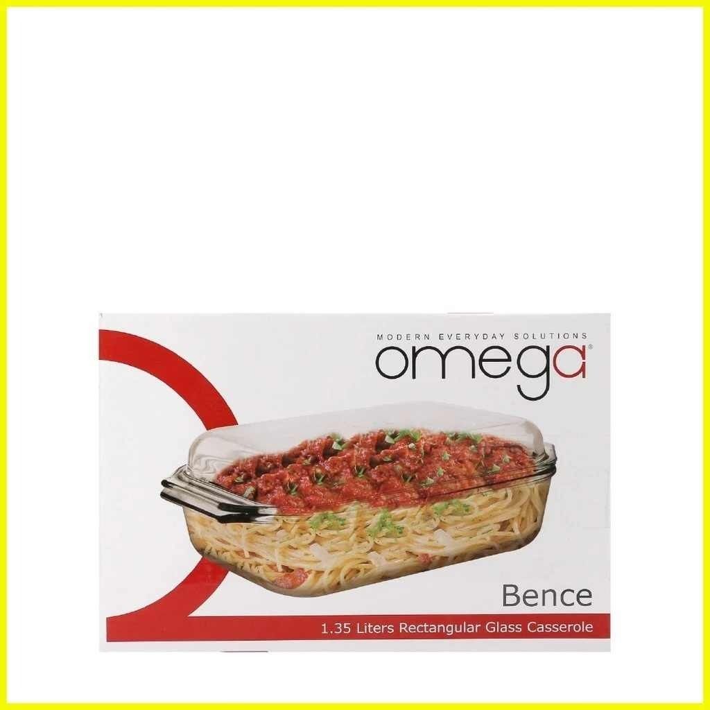OMEGA Bence Rectangular Glass Casserole with Lid 1.35L (Category: Bakeware) located in Manila. Submitted by officialtheia (Listing ID 1289094313, Image 1). Description: The classic elegance of glass will make your home dinning setting look like a 5-star restaurant. ✅Durable tempered glass ✅Excellent heat conduction for oven baking ✅Clear glass for better monitoring ✅Convenient side handles ✅Microwave, oven and freezer safe ✅Measurements: L17.6 x 