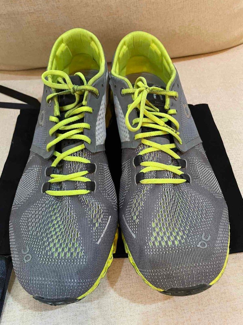 ON Cloud X Running Shoes Gray Neon