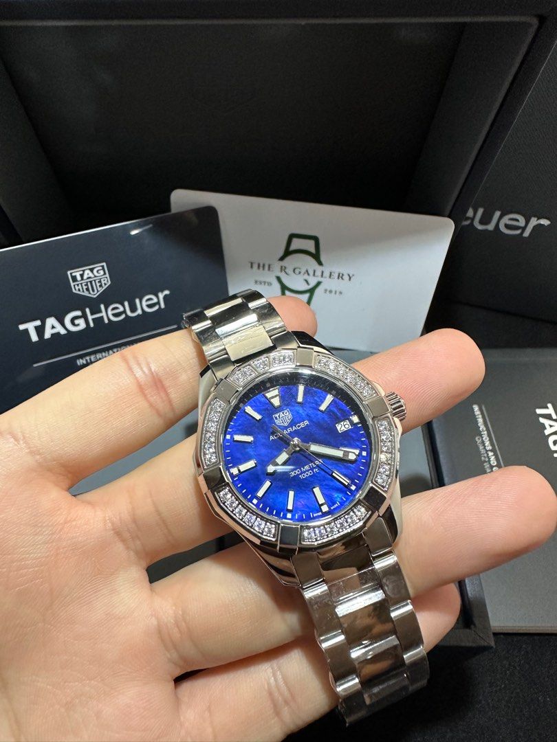 Original Tag Heuer Aquaracer women 35mm stunning blue mother of pearl dial quartz WAY131N.BA0748 Luxury Watches on Carousell