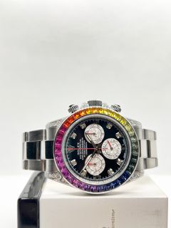 Rainbow daytona cheap white gold